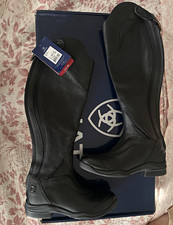 Ariat Women’s Leather V Sport Tall Zip Riding Boots Black US Size 8 wide short picture