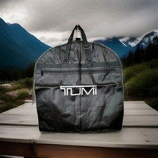 TUMI Bi-Fold Fabric Garment Bag With Handles For Weekend Travel Black NWOT picture