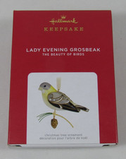 2021 HALLMARK KEEPSAKE LADY EVENING GROSBEAK LIMITED ORNAMENT NEW IN BOX P picture