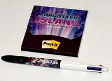DreamWorks Forgotten Island (2026) Promo 80's Retro 4- Color Pen and Post-It Pad picture