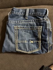Ariat M4 Low Rise Boot Jeans Mens 38x30Blue Medium Wash Relaxed Denim Bootcut picture