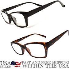 Casual Smart Nerd Geeky Look Rectangle Reading Glasses +1.25, +1.50, & +2.00 picture