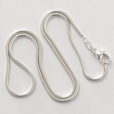925 Sterling Silver Snake Chain Necklace .925 Italy All Sizes picture