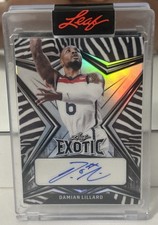 2022-23 Leaf Exotic Damian Lillard Zebra LEAF AUTO 9/9 picture