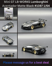 Mini GT LB-WORKS Lamborghini Aventador Matte Black #1087 1/64 picture