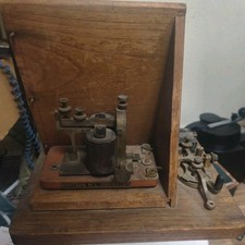 Rare Antique Ghegan Main Line Telegraph Sounder Key Railroad Station Board picture