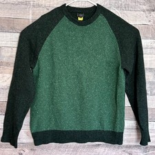 J Crew Wool Donegal Fleck Raglan Sweater Mens XL Green Crewneck Preppy picture