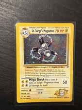 Lt. Surge's Magneton 008/132 Gym Heroes Holo - SWIRL - MP picture