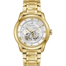 Bulova 97A108 Men's Classic Sutton Skeleton - Silver Dial Automatic Watch picture