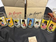 Vintage Lot Of 8 1970’s De Grazia ~ 16oz Glasses Tumblers  Libbey With Boxes picture