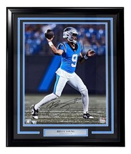 Bryce Young Signed Framed 16x20 Carolina Panthers Blue Jersey Photo Fanatics picture