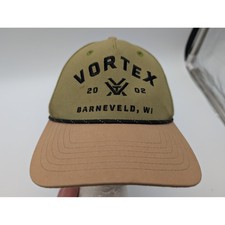 Vortex Optics Barneveld WI Snapback Hat Olive Green Tan Rope Trucker Cap OSFM picture