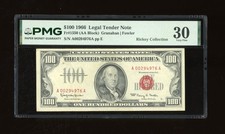 DBR 1966 $100 Legal Fr. 1550 PMG 30 Serial A00294976A picture