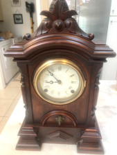 Antique 1874 F Kroeber Chime Pendulum Mantel Clock Working picture