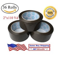 36 Rolls Brown/ Tan Packing Shipping Carton  Sealing Rolls Tape - 2
