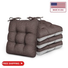 Love's cabin Memory Foam Chair Cushions Set of 4, 15.5 Inch, Coffee picture