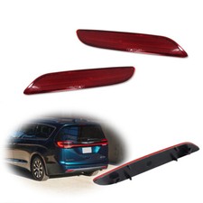 Red Rear Bumper Reflectors Light LH+RH Set For Chrysler Pacifica 2017+ & Voyager picture