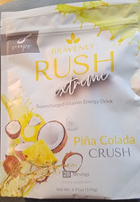 Bravenly RUSH Extreme Vitamin Energy Drink Mix Pina Colada 28 Servings 6.91oz picture
