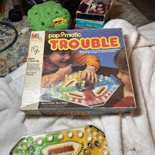 Vintage Pop O Matic Trouble Board Game 1986 Complete Milton Bradley picture
