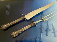 Lunt “ American Victorian “ Sterling silver Carving Set Knife & Meat Fork picture