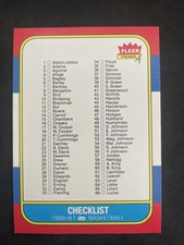 1986-87 Fleer Basketball #132 Checklist picture