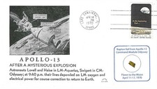 Apollo 13 Cacheted Explosion Envelope w/ Kapton Foil Flown Around the Moon - COA picture