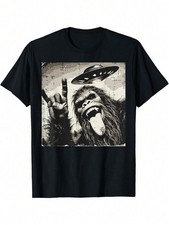 Big-Foot Rocker Tongue Ufo Selfie Sasquatch Rock Men T-Shirt For Men picture
