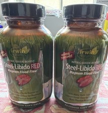 2X Irwin Naturals Steel Libido Red 75 Liquid Softgels Ea Exp Mar/2027 Rd⬇️ picture