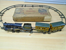 Antique c1915 American Flyer Hummer Train Set Loco+2 Coaches+Rough OB picture