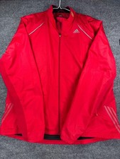 Vintage Adidas Climaproof Red Gorpcore Windbreaker Running Y2K Jacket XL picture