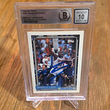1992-93 Topps Shaquille ONeal Rookie Card 362 Beckett Witnessed Auto 10 BAS RC picture