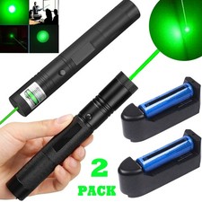 2PCS 9900Miles Rechargeable Green Laser Pointer Pen Astronomy Visible Beam Lazer picture