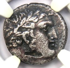Phoenicia Tyre Melkart AR Half Shekel Bible Silver Coin 36 AD - Certified NGC VF picture