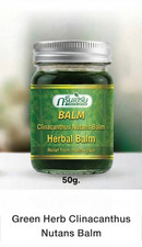 100%Green Herb Thai Green Massage Balm Clinacanthus Nutans Extract 50g. picture