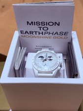 OMEGAxSwatch MoonSwatch Mission to Earthphase Moonshine Gold42mm White + 1 band picture