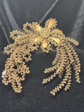 Intricate Victorian Hair Flower - Antique Victorian Era - Brown picture