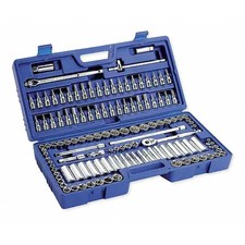 Westward 6Xz82 Socket Wrench Set, 3/8 In Drive Size, (25) 12-Point, (26) picture