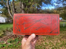 Antique 19thC Miniature Cricket Bench Paint Decorated Arrows Aafa Folk Art picture