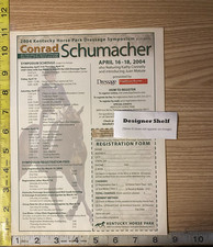 Conrad Schumacher Dressage Symposium 2004 Promo Magazine Print Advertisement picture