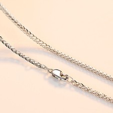 Pure PT950 Platinum 950 Chain 1.2mm Wheat Link Necklace 2.2-2.4g 17.9inch picture