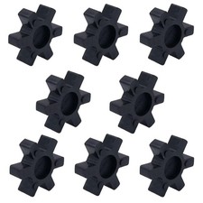8-Pack Flexible Rubber Spider Inserts for L-Jaw Couplings, Black Center Insert picture