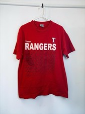 Men’s Large Vintage Texas Rangers MLB Genuine Merchandise Graphic T-Shirt Red picture
