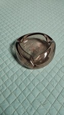 Vintage Mcm Murano Glass Ashtray Pink Bubbly Handblown  picture