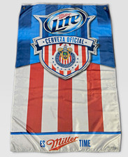 Authentic Miller Lite Chivas de Guadalajara Soccer Beer Satin BannerFlag 56