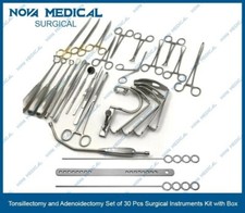 Tonsillectomy and Adenoidectomy 30 pcs kit Surgical Instruments Set with Box picture