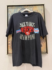 Vintage San Francisco 49ers Back to Back Champions Super Bowl Tee Mens XL picture