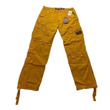 Akoo Brand Lone Ranger Men's 36x33 Cargo Pants Arrowhead Yellow Streetwear NWT picture