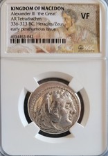 Alexander III the Great AR Tetradrachm NGC VF Ancient Greek Silver Coin picture