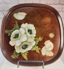Antique 1887 Imperial Porcelain Manufactory Russia Hand Painted Tray Platter picture