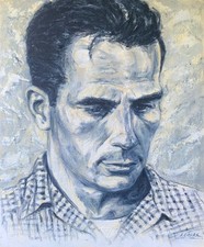 Jack Kerouac portrait in oil painting picture